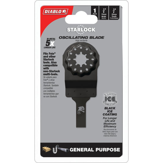 Diablo 3/8 in. Starlock Bi-Metal Oscillating Blade for General Purpose Cuts