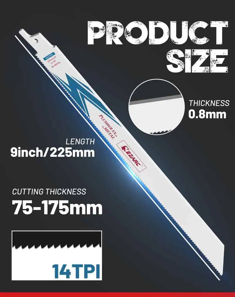 EZARC 9" 14 TPI Bi-Metal Reciprocating Saw Blade