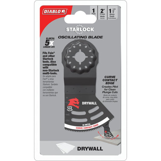 Diablo Starlock 2 In. Bi-Metal Oscillating Blade for Drywall