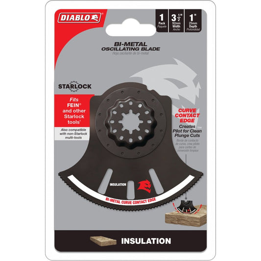 Diablo 3-1/2 in. Starlock Fit Bi-Metal Oscillating Blade for Insulation