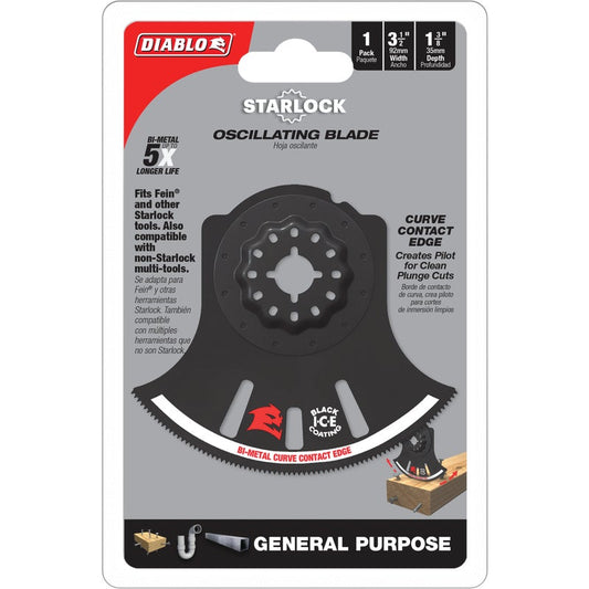 Diablo Starlock 3-1/2 In. Bi-Metal Oscillating Blade for General Purpose Cuts