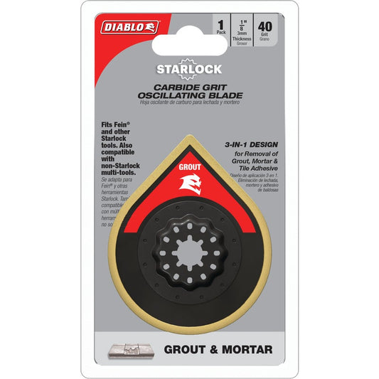 Diablo Starlock 2-3/4 In. Carbide Grit Oscillating Blade for Grout and Mortar