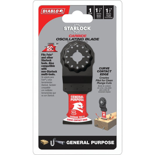 Diablo 1-1/4 in. Starlock Carbide Oscillating Blades for General Purpose Cuts