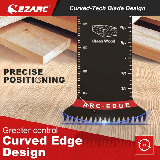 EZARC 1 1/4"  Extra-Long Arc Edge Japanese Tooth Oscillating Saw Blades