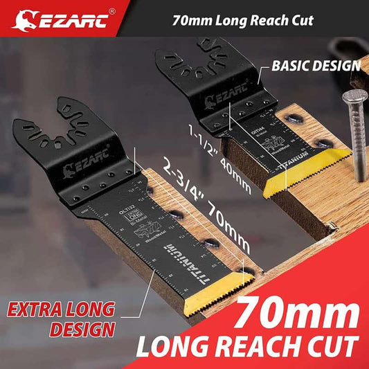 EZARC 4PC Titanium Oscillating Multi-tool Blade Set