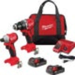 Milwaukee M18 2-Tool Brushless Cordless Compact Drill/Driver & Compact Impact Driver Combo Kit with (2) 2.0 Ah Batteries & Charger