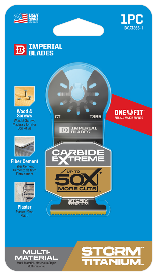 IBOAT365 Imperial Blades One Fit™ 1-3/8" Carbide Extreme Storm Titanium Multi-Material Blade