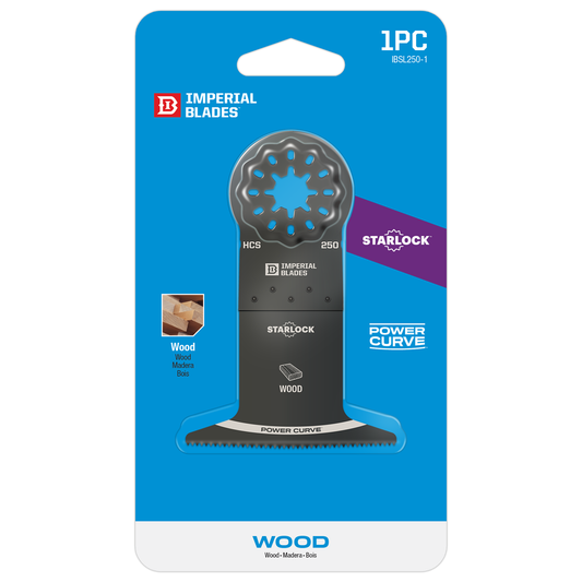 Imperial Blades STARLOCK Standard Power Curve Wood Blade IBSL250-Ridgeline Tool | Imperial Blades Direct To You-1-Ridgeline Tool - Oscillating Blades Direct