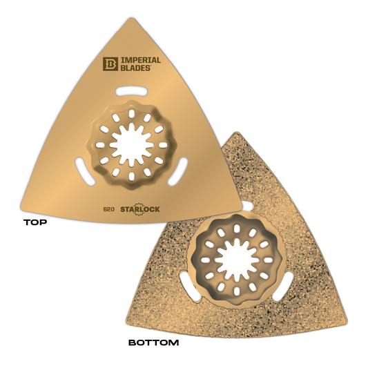 Imperial Blades - Carbide Grit Triangle Rasp - IBSL620 - Starlock-Oscillating Blade-Imperial Blades Direct-Ridgeline Tool - Oscillating Blades Direct