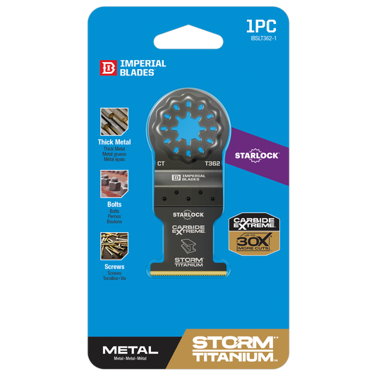 IBSLT362 1 3/8" Starlock™ Carbide Extreme Storm Titanium Metal Oscillating Blade