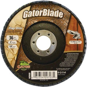 Gator Blade 4 In. x 5/8 In. 36-Grit Type 29 Angle Grinder Flap Disc