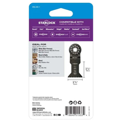 IBSL340 Imperial Blades Starlock 1-3/4" Standard Metal Blade
