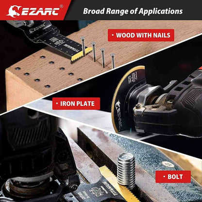 EZARC 4PC Titanium Oscillating Multi-tool Blade Set