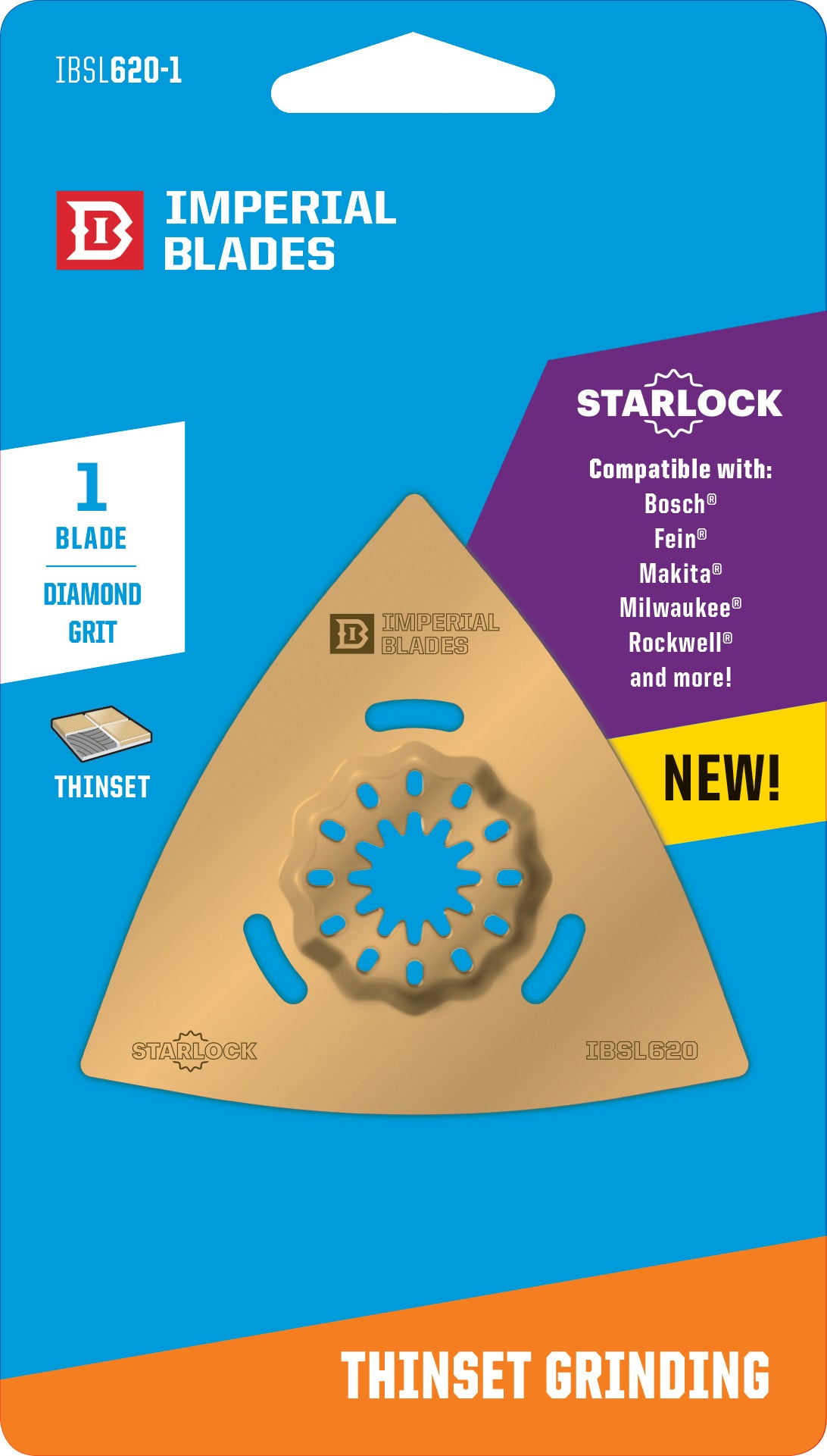 Imperial Blades - Carbide Grit Triangle Rasp - IBSL620 - Starlock-Oscillating Blade-Imperial Blades Direct-Ridgeline Tool - Oscillating Blades Direct