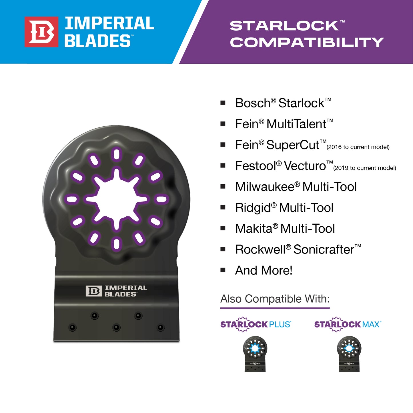 Imperial Blades - 2" Soft Material Flexible Scrapper - IBSL520 - Starlock-Oscillating Blade-Imperial Blades Direct-Ridgeline Tool - Oscillating Blades Direct